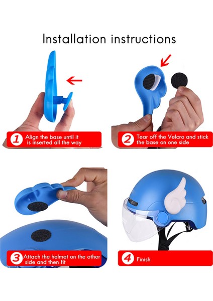 Ξ Ny Ue Zhang Çift Kask Melek Dekorasyon Snowboard Kayak Bisiklet Bisiklet Kaskı Çocuklar Yetişkinler Için Kask Dekorasyon 4 (Yurt Dışından)