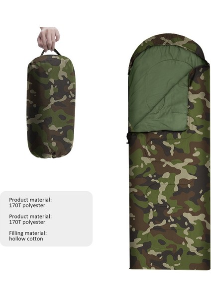 Ξ Ny Ue Zhang Kamuflaj Uyku Tulumu Açık Kamp Uyku Tulumu Seyahat Sıcak Yetişkin Kış Pamuk Uyku Tulumu Kalınlaşmış (Yurt Dışından) fırsatları