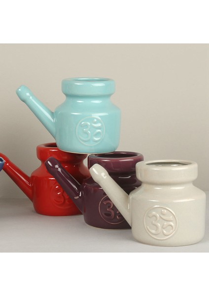 Ξ Ny Ue Zhang 350 ml Seramik Neti Pot Burun Temizleme Pot Dayanıklı Sızdırmaz Borulu Pot Burun Durulama Burun Yıkama Erkekler Kadınlar Için, Mavi (Yurt Dışından) fırsatları