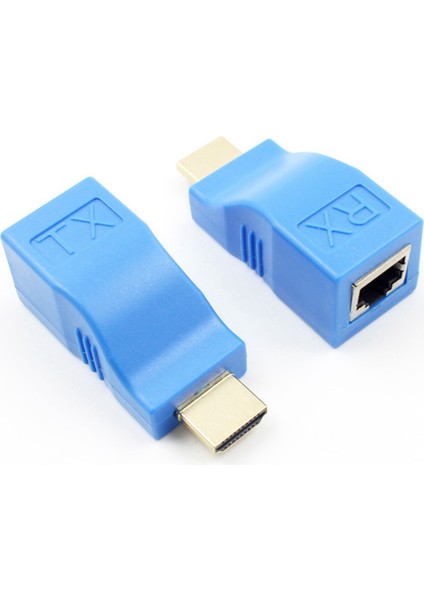 Ξ Ny Ue Zhang 2x Genişletici RJ45 Lan Ağ Uzatma Verici Alıcı Tx Rx CAT5E Cat6 Ethernet Kablosu V1.4 30M 4K 1080P (Yurt Dışından)