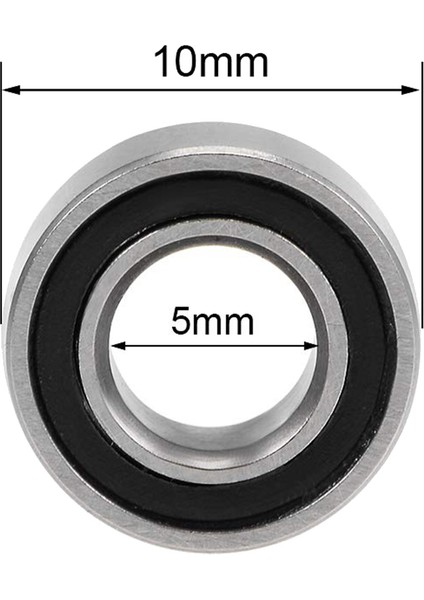 Ξ Ny Ue Zhang 20PCS MR105- 5X10X4MM Rulmanlı Çelik Çift Korumalı Minyatür, Siyah (Yurt Dışından) modelleri