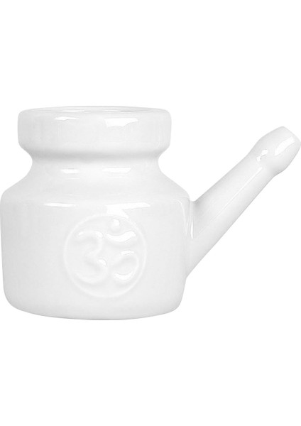 Ξ Ny Ue Zhang 350ML Seramik Neti Pot Burun Temizleme Pot Dayanıklı Sızdırmaz Borulu Pot Burun Durulama Burun Yıkama Erkekler Kadınlar Için, Beyaz (Yurt Dışından)