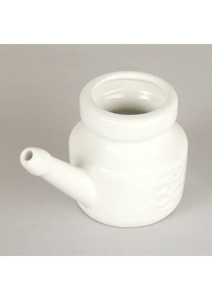 Ξ Ny Ue Zhang 350ML Seramik Neti Pot Burun Temizleme Pot Dayanıklı Sızdırmaz Borulu Pot Burun Durulama Burun Yıkama Erkekler Kadınlar Için, Beyaz (Yurt Dışından)