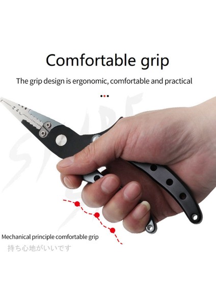 Ξ Ny Ue Zhang Kilitli Çok Fonksiyonlu Balıkçılık Makası, Deniz Olta Ipliği Kesme Pensesi, Balık Kontrol ve Yakalama Pensesi, Siyah (Yurt Dışından) modelleri