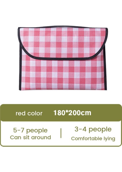 Ξ Ny Ue Zhang Piknik Mat Kamp Yürüyüş Taşınabilir Plaj Battaniyesi Katlanır Kamp Mat Su Geçirmez Çim Kumaş Kamp Ekipmanları, Kırmızı 2x1.8 M (Yurt Dışından) indirimleri
