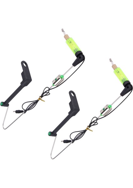 Ξ Ny Ue Zhang 2x Balıkçılık Sazan Balıkçılık Bite Alarm Askı Swinger LED Aydınlatmalı Gösterge Dayanıklı Balık Araçları Balıkçılık Aracı No.2 (Yurt Dışından)