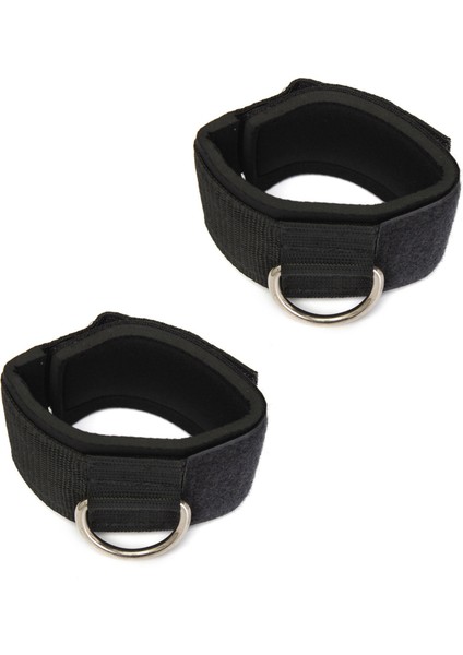 Ξ Ny Ue Zhang 2x Ayak Bileği Kayışı D-Ring Çoklu Spor Salonu Kablo Eki Uyluk Bacak Kasnağı Ağırlık Kaldırma Siyah (Yurt Dışından)