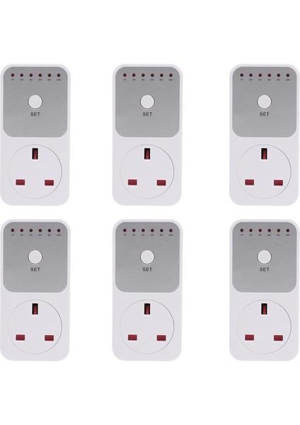Ξ Ny Ue Zhang 6x Akıllı Kontrol Geri Sayım Sayacı Anahtarı Plug-In Soket Otomatik Kapatma Çıkışı Ingiltere Tak (Yurt Dışından)