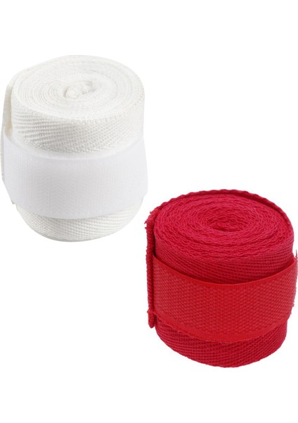 Ξ Ny Ue Zhang Adet 2.5 M Eslatic Pamuk Spor Kayış Boks Bandajı Muay Thai Taekwondo El Eldivenleri Sarar Kırmızı ve Beyaz (Yurt Dışından) modelleri