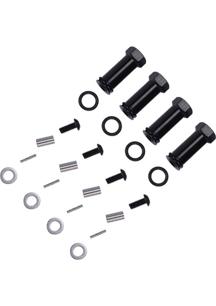 Ξ Ny Ue Zhang 2 Takım 12MM Alüminyum Jant Hex Adaptörleri Uzun 29MM Uzatma Rc Araba Dönüşüm Parçaları 1/12 12428 12423 Siyah (Yurt Dışından)