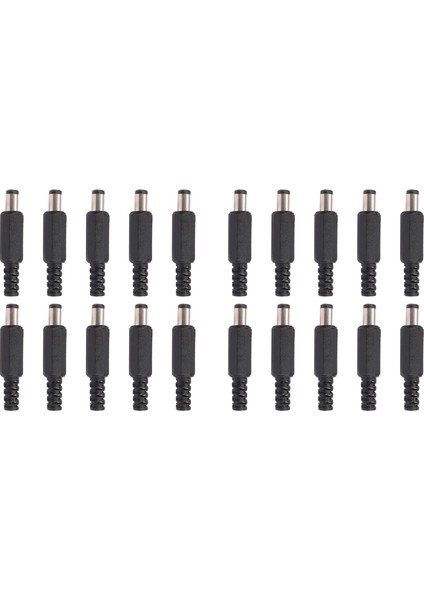 Ξ Ny Ue Zhang 20 Adet 5.5x2.1mm Erkek Lehim Dc Varil Ucu Fiş Jack Düz Konnektörler Dc Güç Kaynağı LED Işıkları Anahtarı Siyah (Yurt Dışından)