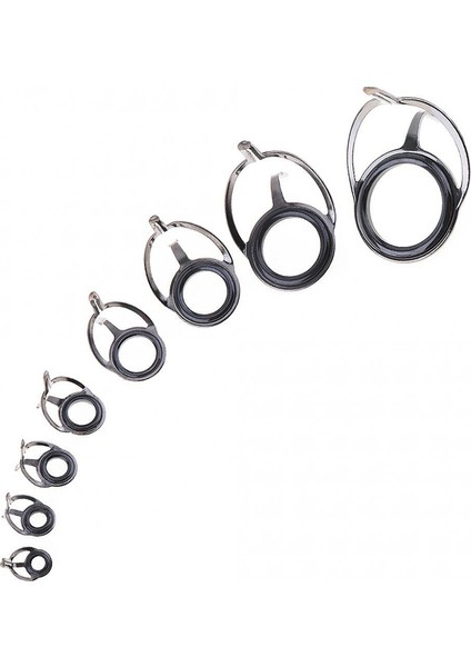 Ξ Ny Ue Zhang 24 Adet Olta Kılavuzu Oval Olta Gözler Kılavuzları Hattı Halkaları Kutup Tamir Kiti Karışık Boyut Çift Bacak Yüzükler (Yurt Dışından) modelleri