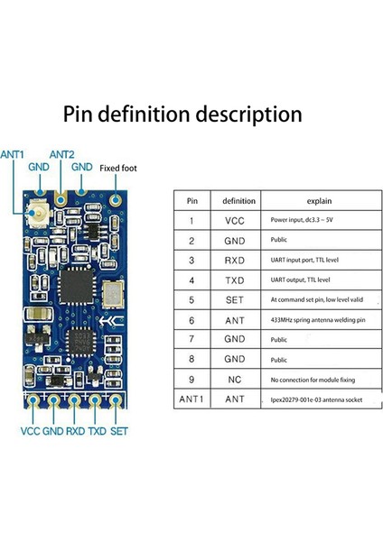 Ξ Ny Ue Zhang 4x -12 433MHZ SI4463 Kablosuz Seri Bağlantı Noktası Modülü 1000M Bluetooth HC12'YI Değiştirin (Yurt Dışından)