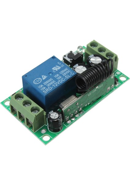 Ξ Ny Ue Zhang 2x Dc 12V 10A 1ch Kablosuz Uzaktan Kumanda Anahtarı Sistemi Alıcı Verici 2 Düğmeler Su Geçirmez Uzaktan 433MHZ (Yurt Dışından)