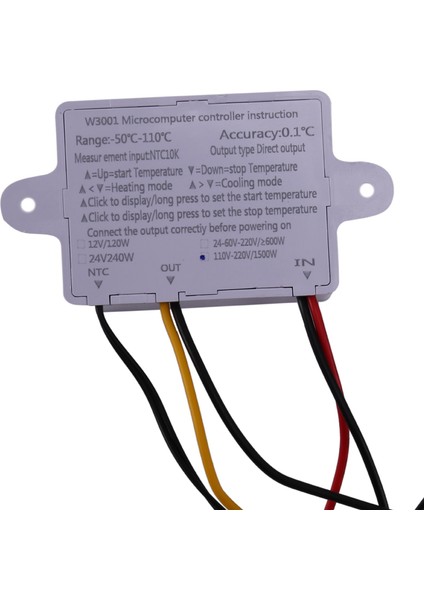 Ξ Ny Ue Zhang 2x 10A AC110-220V Dijital Sıcaklık Kontrol Cihazı XH-W3001 Inkübatör Soğutma Isıtma Anahtarı Termostat Ntc Sensörü (Yurt Dışından)