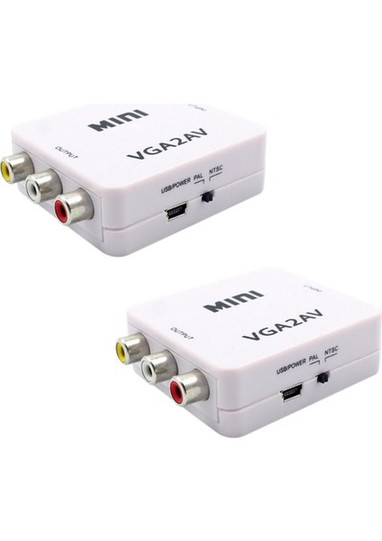 Ξ Ny Ue Zhang 2x VGA Av Mini Dönüştürücü Ölçekleyici Adaptör Desteği 1080P VGA2AV Dönüştürücü Pc'den Tv'ye Hd Bilgisayardan Tv'ye (Yurt Dışından)