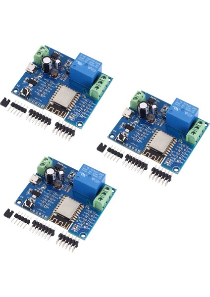 Ξ Ny Ue Zhang 3x Wıfı Röle Denetleyici Modülü, Dc 5V 8V-80V ESP8266 Iot Smart Için Kablosuz Denetleyici Modülü ESP-12F (Yurt Dışından)