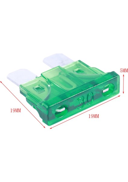 Ξ Ny Ue Zhang Araç Araba 30A 30AMP Yeşil Gövde Iki Bıçaklı Atc Sigorta 60 Adet (Yurt Dışından)