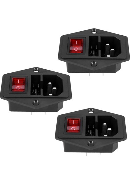 Ξ Ny Ue Zhang 4x 3 Pin IEC320 C14 Giriş Modülü Fiş Sigorta Anahtarı Erkek Güç Soketi 10A 250 V (Yurt Dışından)