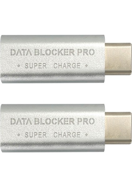 Ξ Ny Ue Zhang 4pcs USB Type-C Veri Engelleyici Usb-C Juice Jak Adaptörü Desteği Hızlı Şarj (50V/5A) Veri Hırsızlığını Durdur (Gümüş) (Yurt Dışından)