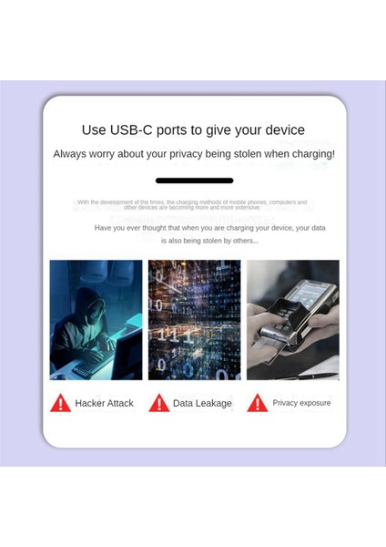 Ξ Ny Ue Zhang 4pcs USB Type-C Veri Engelleyici Usb-C Juice Jak Adaptörü Desteği Hızlı Şarj (50V/5A) Veri Hırsızlığını Durdur (Gümüş) (Yurt Dışından)