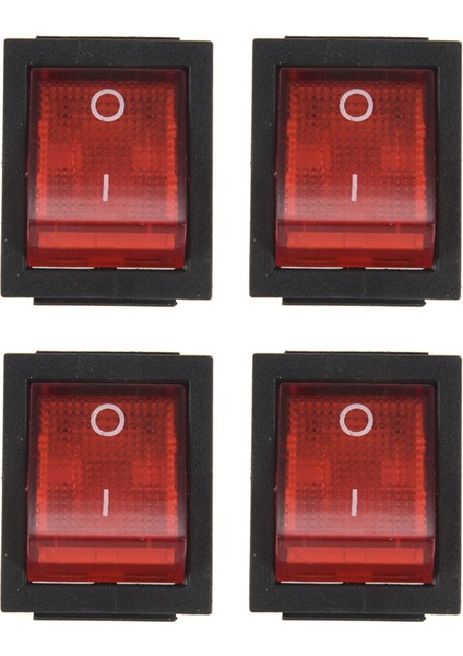 Ξ Ny Ue Zhang 4x Kırmızı Işık 4 Pin Dpst On/off Geçmeli Basmalı Anahtar 15A/250V 20A/125V Ac 28X22MM (Yurt Dışından)