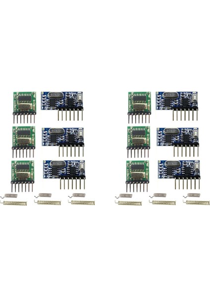 Ξ Ny Ue Zhang 2x Kablosuz RX480E-4WQB 433MHZ Rf Modülü Verici ve Alıcı 3 Set Uzaktan Kumanda Için 4 Kanal Çıkış Bağlantı Kiti (Yurt Dışından)