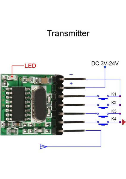 Ξ Ny Ue Zhang 2x Kablosuz RX480E-4WQB 433MHZ Rf Modülü Verici ve Alıcı 3 Set Uzaktan Kumanda Için 4 Kanal Çıkış Bağlantı Kiti (Yurt Dışından) fırsatları