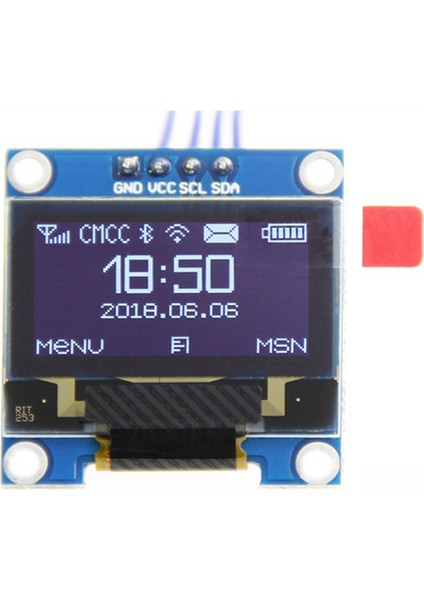 Ξ Ny Ue Zhang 5 Adet 0.96 Inç Iıc I2C Seri Gnd 128X64 OLED LCD LED Ekran Modülü Kiti Beyaz Ekran Için (Yurt Dışından)