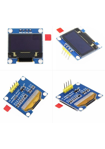 Ξ Ny Ue Zhang 5 Adet 0.96 Inç Iıc I2C Seri Gnd 128X64 OLED LCD LED Ekran Modülü Kiti Beyaz Ekran Için (Yurt Dışından)