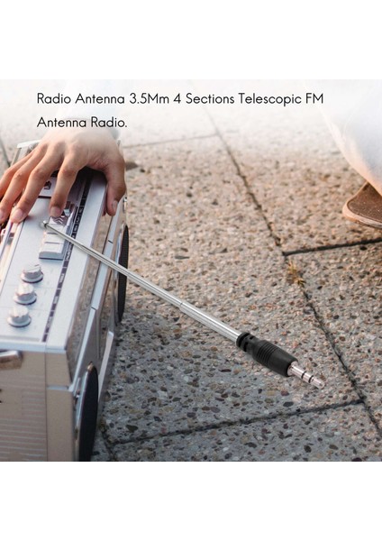 Ξ Ny Ue Zhang 10X Radyo Anteni 3.5mm 4 Bölüm Teleskopik Fm Anteni Radyo Cep Cep Telefonu Mp3 Mp4 Ses Ekipmanları Için (Yurt Dışından) fiyatları