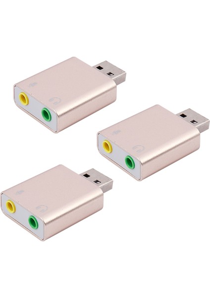 Ξ Ny Ue Zhang 3x USB Ses Kartı 7.1 Harici USB Jack 3.5mm Kulaklık Adaptörü Stereo Ses Mikrofon Ses Kartı Pc Bilgisayar Dizüstü Bilgisayar Için (Yurt Dışından)