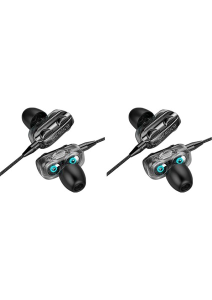 Ξ Ny Ue Zhang 2x Kulak Içi Kulaklık Kulaklık Kablolu Kulaklık Bas Stereo Kulaklık Spor Kablolu Kulaklık Müzik Kulaklık Siyah (Yurt Dışından) fiyatları