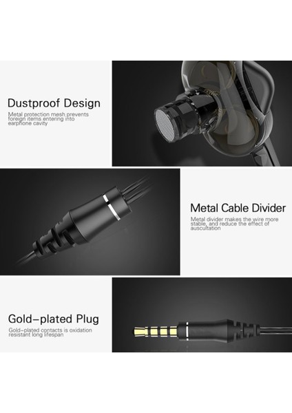 Ξ Ny Ue Zhang 2x Kulak Içi Kulaklık Kulaklık Kablolu Kulaklık Bas Stereo Kulaklık Spor Kablolu Kulaklık Müzik Kulaklık Siyah (Yurt Dışından) modelleri