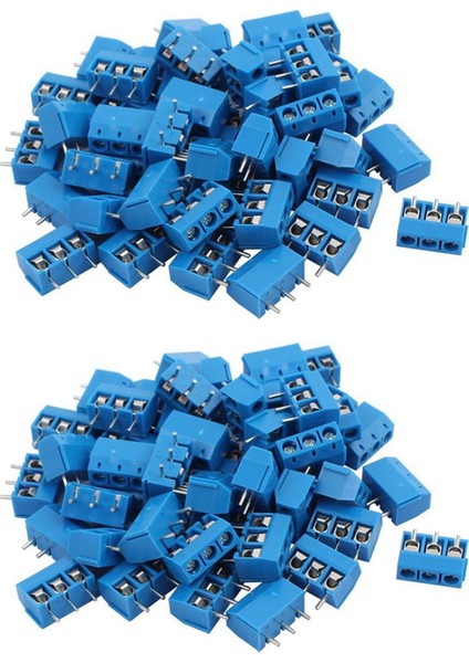 Ξ Ny Ue Zhang 200 Adet Mavi Abs KF301-3P 5.08MM 3 Pin Bağlantı Terminali Vidalı Terminal Konnektörü (Yurt Dışından)