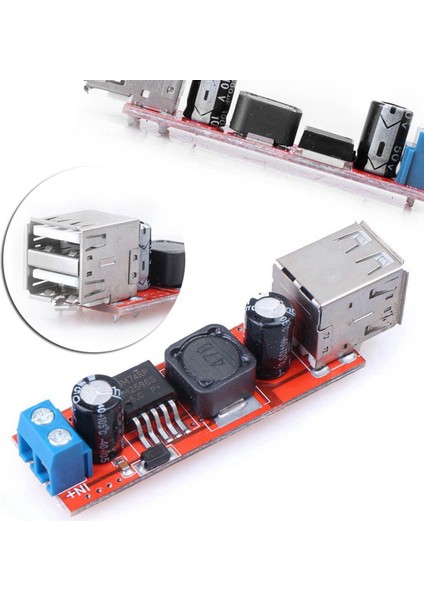 Ξ Ny Ue Zhang 2x Çift USB 9V/12V/24V/36V - 5V Dönüştürücü Dc-Dc 3A Güç Modülü (Yurt Dışından)