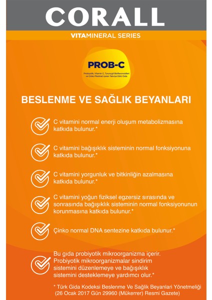 Prob-C 30 Kapsül C Vitamini + Probiyotik