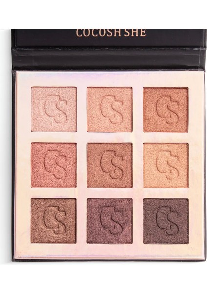 Nude Shine 9 Renk Göz Farı Paleti, Yüksek Pigmentasyon, Topaklanmaz, Kolay Dağılım