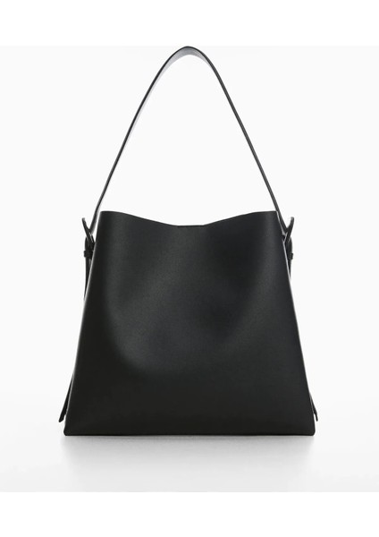 Kadın Siyah Toka Detaylı Kalın Askılı Shopper Çanta fiyatları