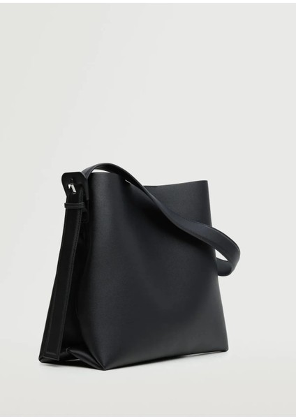 Kadın Siyah Toka Detaylı Kalın Askılı Shopper Çanta indirimleri