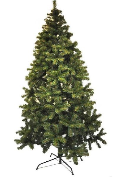 Yılbaşı Çam Ağacı 210CM 500 Dal Demir Ayaklı Lüks Yeşil