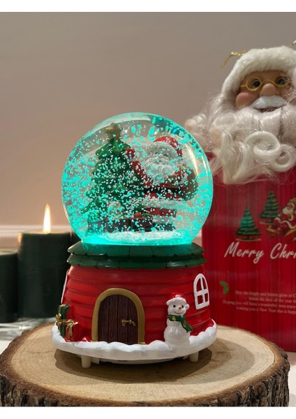 Mega Boy Yılbaşı Kar Küresi Işıklı Müzikli Kar Püskürtme Motorlu modelleri