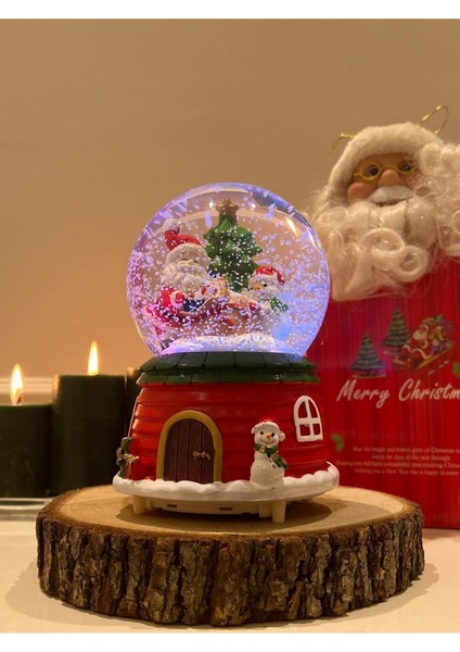 Mega Boy Yılbaşı Kar Küresi Işıklı Müzikli Kar Püskürtme Motorlu fırsatları