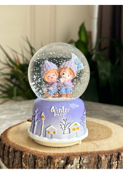 Kız Kardeş Kar Küresi Işıklı Müzikli Orta Boy fiyatları