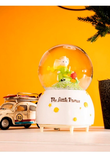 The Little Prince Küçük Prens Müzikli Işıklı Otomatik Kar Tanesi Püskürtmeli Büyük Boy Kar Küresi 2 modelleri