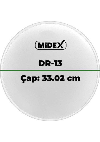 DR-13WH Beyaz Renk 13 İnç Tom Bateri Davul Derisi Drumhead 13'' inch (33.02 cm)