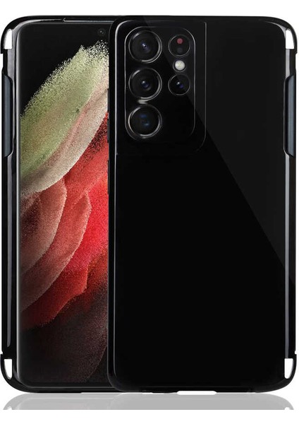 Samsung Galaxy S21 Ultra Kılıf Şeffaf Ince Esnek Silikon Kılıf Zipax-Süper