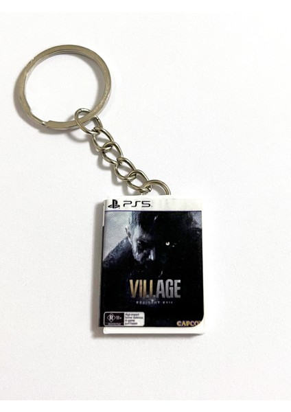 Resident Evil Village Minyatür Ps5 Oyun Kutusu Anahtarlık