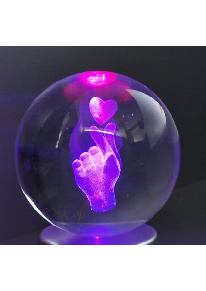 Kore Parmak Kalbi 3 Boyutlu Aşk Küresi Parmak Kalpli Küre fırsatları