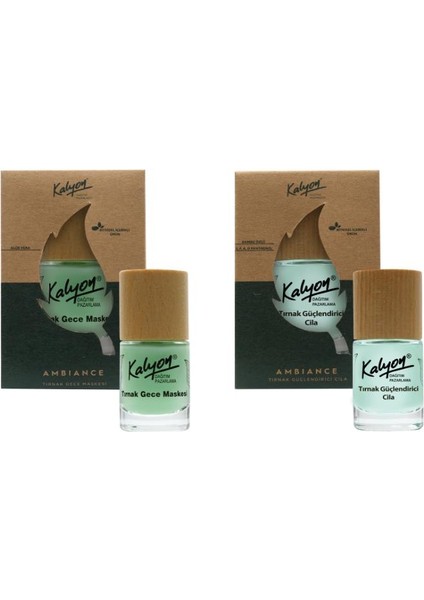 Bitkisel Tırnak Güçlendirici Cila 11 Ml+Tırnak Gece Maskesi 11 Ml